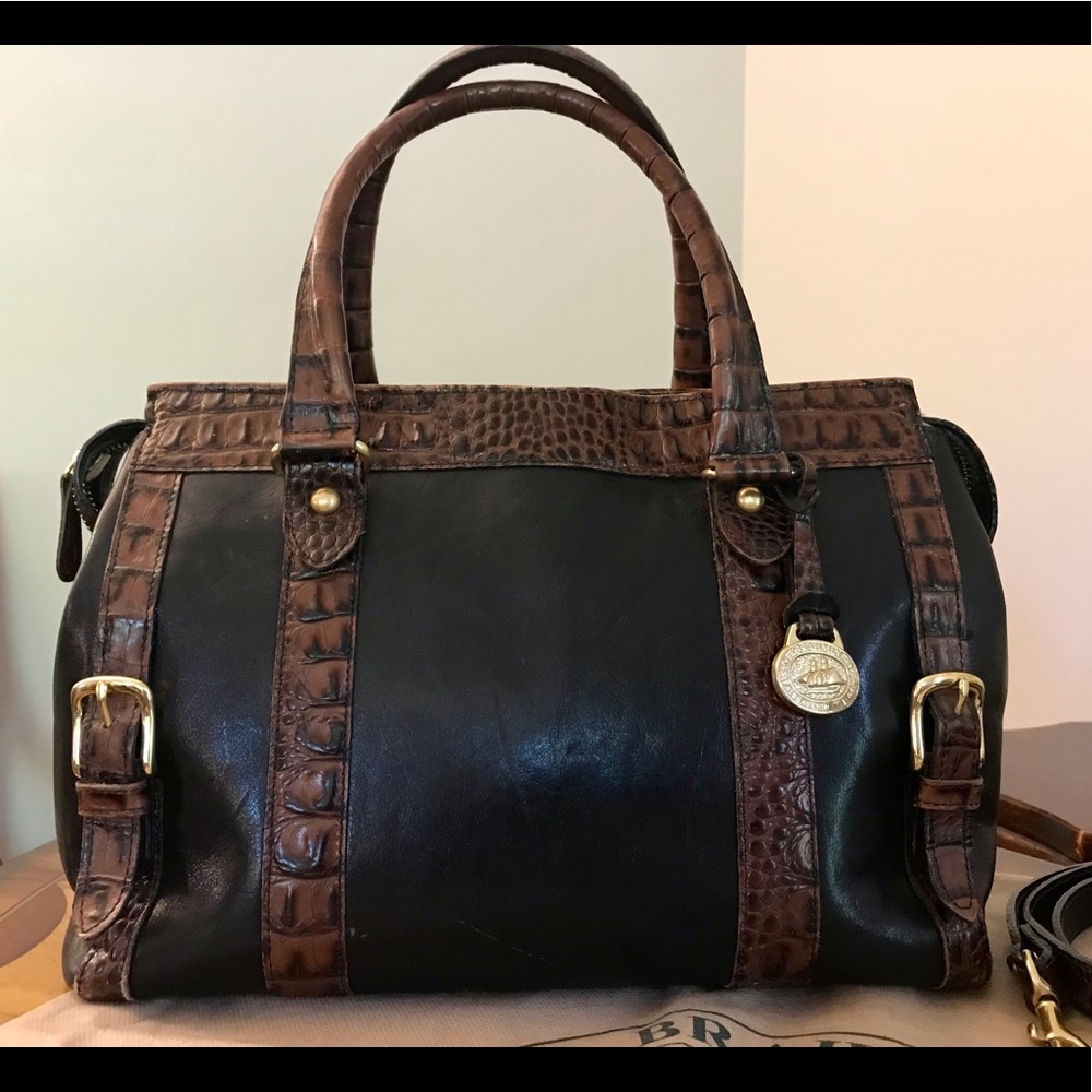 Brahmin Addie Handbag - Black Tuscan